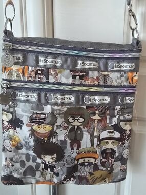 LeSportsac x Tokidoki Crossbody Bag - Gray with Multicolor Accents